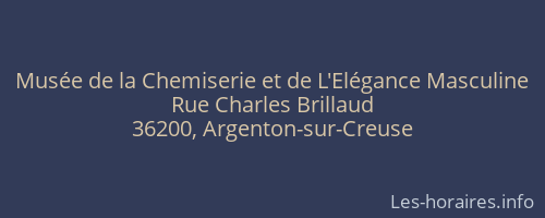 Musée de la Chemiserie et de L'Elégance Masculine