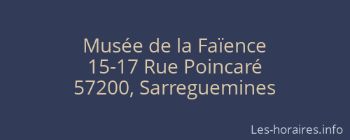 Musée de la Faïence