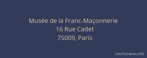 Musée de la Franc-Maçonnerie