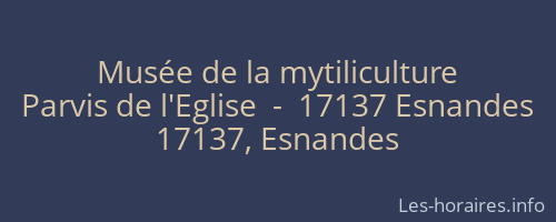 Musée de la mytiliculture