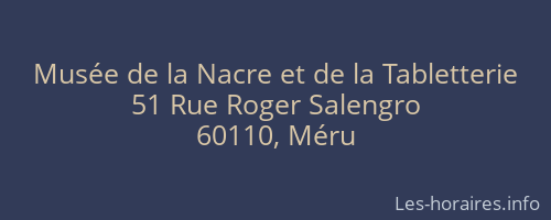 Musée de la Nacre et de la Tabletterie