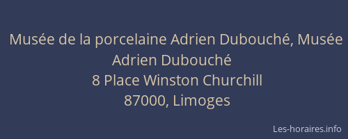 Musée de la porcelaine Adrien Dubouché, Musée Adrien Dubouché