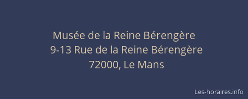 Musée de la Reine Bérengère