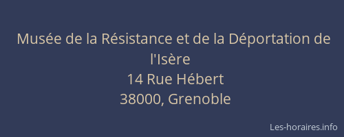 Musée de la Résistance et de la Déportation de l'Isère