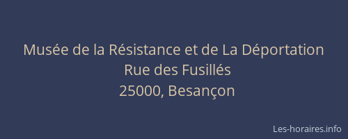Musée de la Résistance et de La Déportation