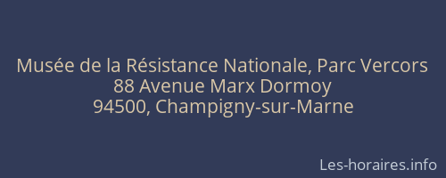 Musée de la Résistance Nationale, Parc Vercors