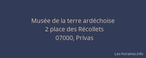 Musée de la terre ardéchoise