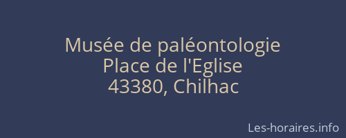 Musée de paléontologie