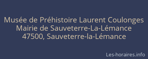 Musée de Préhistoire Laurent Coulonges