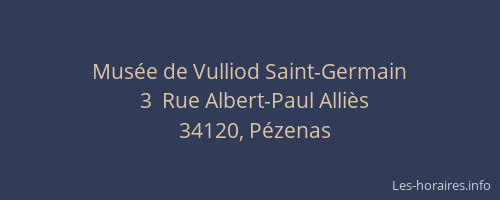 Musée de Vulliod Saint-Germain