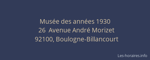 Musée des années 1930