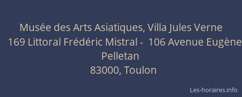 Musée des Arts Asiatiques, Villa Jules Verne