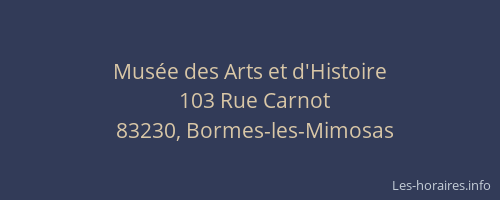 Musée des Arts et d'Histoire