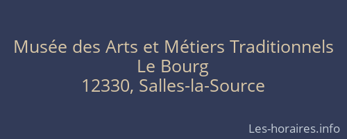 Musée des Arts et Métiers Traditionnels