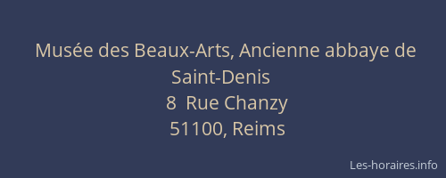 Musée des Beaux-Arts, Ancienne abbaye de Saint-Denis