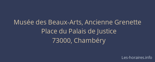 Musée des Beaux-Arts, Ancienne Grenette