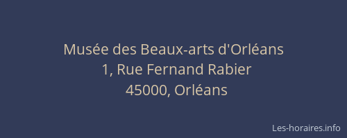 Musée des Beaux-arts d'Orléans