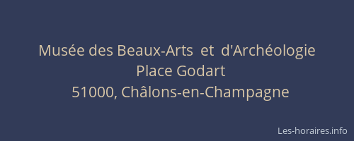 Musée des Beaux-Arts  et  d'Archéologie