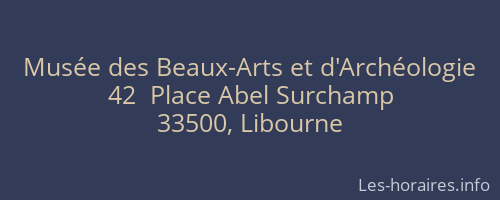 Musée des Beaux-Arts et d'Archéologie