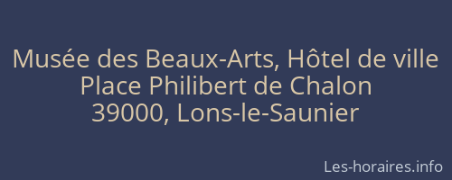 Musée des Beaux-Arts, Hôtel de ville