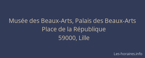 Musée des Beaux-Arts, Palais des Beaux-Arts