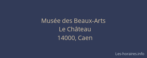 Musée des Beaux-Arts