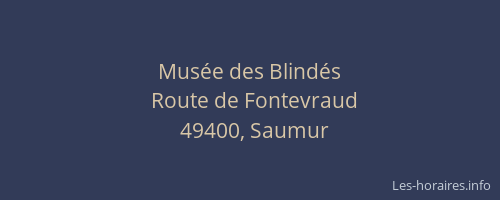 Musée des Blindés