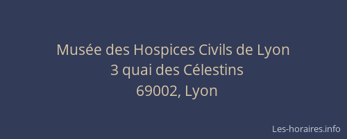 Musée des Hospices Civils de Lyon