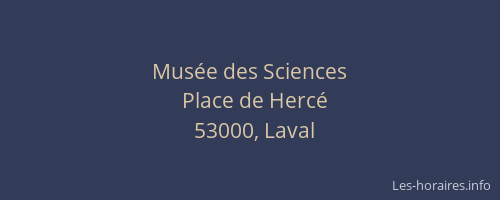 Musée des Sciences