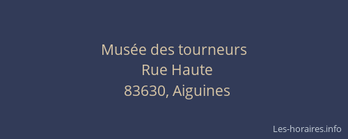 Musée des tourneurs