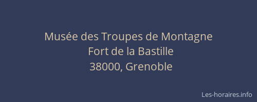Musée des Troupes de Montagne