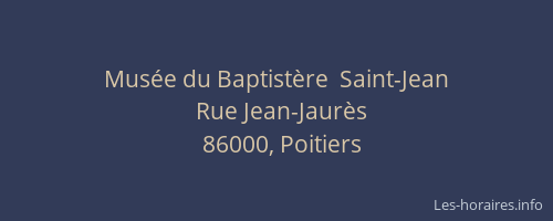 Musée du Baptistère  Saint-Jean