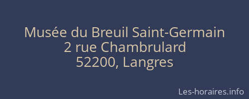 Musée du Breuil Saint-Germain