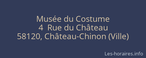 Musée du Costume