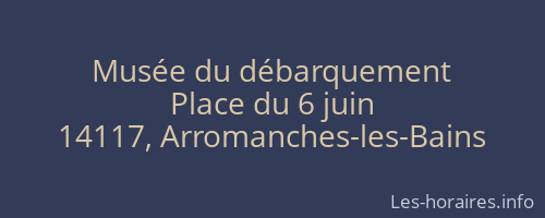 Musée du débarquement