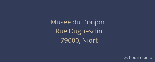 Musée du Donjon