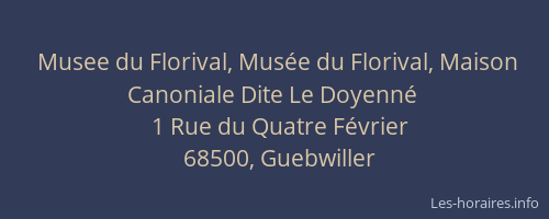 Musee du Florival, Mus&eacute;e du Florival, Maison Canoniale Dite Le Doyenn&eacute;