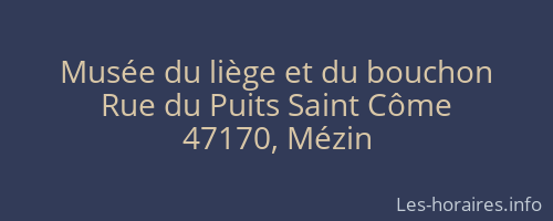 Musée du liège et du bouchon