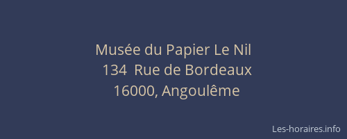 Musée du Papier Le Nil