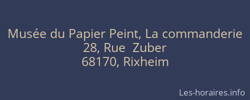 Musée du Papier Peint, La commanderie