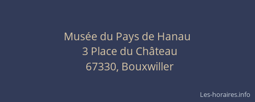 Musée du Pays de Hanau