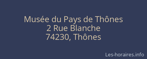 Musée du Pays de Thônes