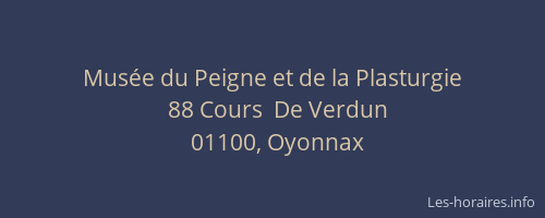 Musée du Peigne et de la Plasturgie