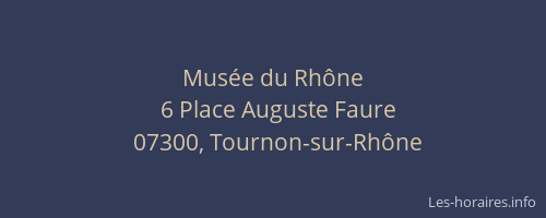 Musée du Rhône