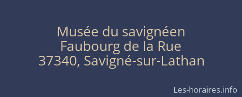 Musée du savignéen