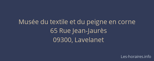 Musée du textile et du peigne en corne