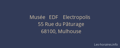 Musée   EDF    Electropolis