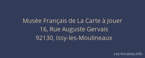 Musée Français de La Carte à Jouer