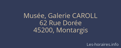Musée, Galerie CAROLL