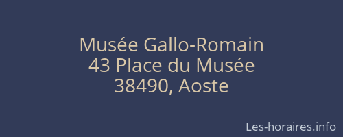 Musée Gallo-Romain